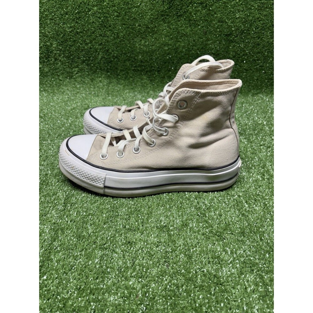 Converse Chuck Taylor All Star Lift High Women's Size 7 Tan White Platform Shoes